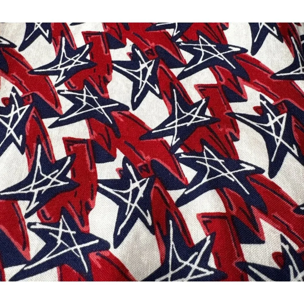 Patriotic Star Print Fabric 1/2 yard x 42" By Michal Sparks - Picture 1 of 4